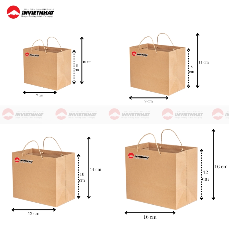 Kích thước túi giấy Size chuẩn phổ biến và thông dụng 12 bang kich thuoc tui giay pho bien