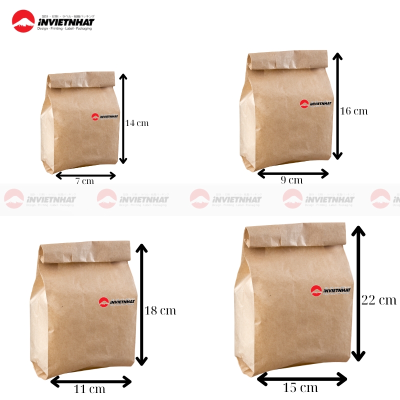 Kích thước túi giấy Size chuẩn phổ biến và thông dụng 14 kich co tui giay