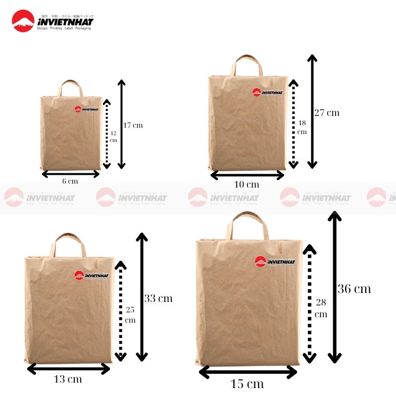 Kích thước túi giấy Size chuẩn phổ biến và thông dụng 16 kich thuoc tieu chuan tui giay