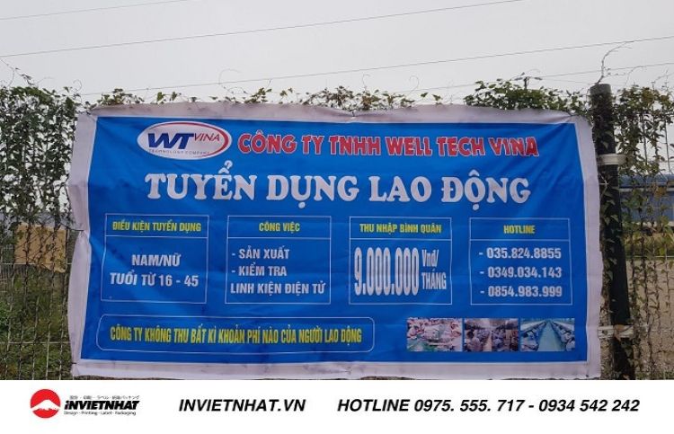 Băng rôn tuyển dụng 