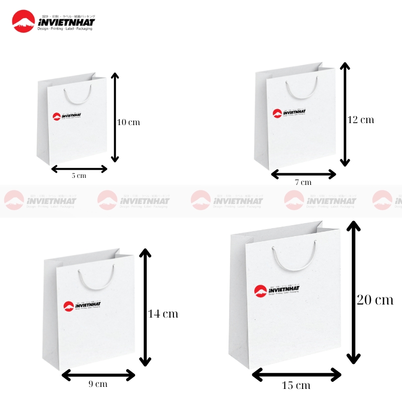 Kích thước túi giấy Size chuẩn phổ biến và thông dụng 10 thong so tui giay