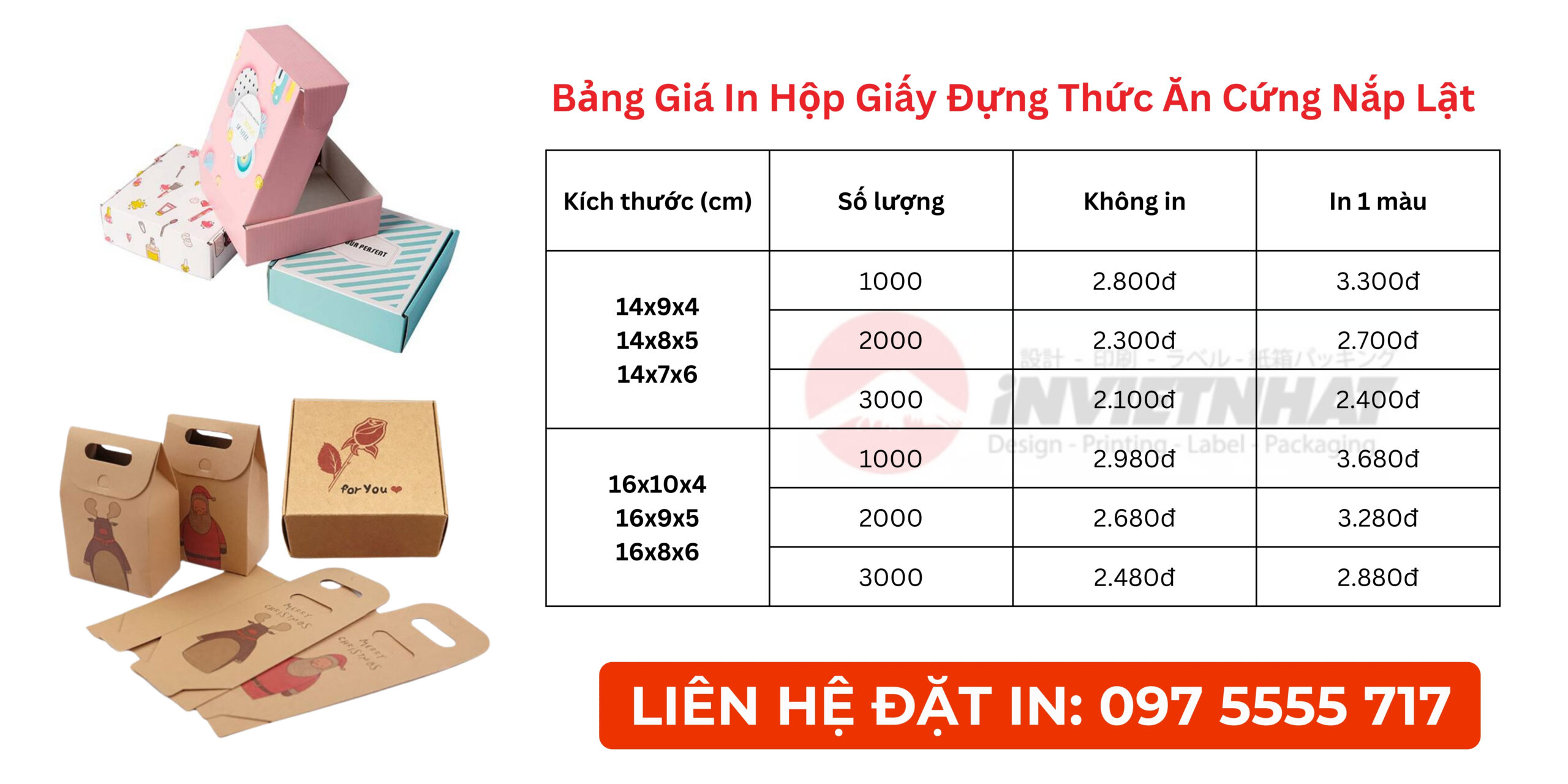 bang gia in hop giay dung thuc an cung nap lat