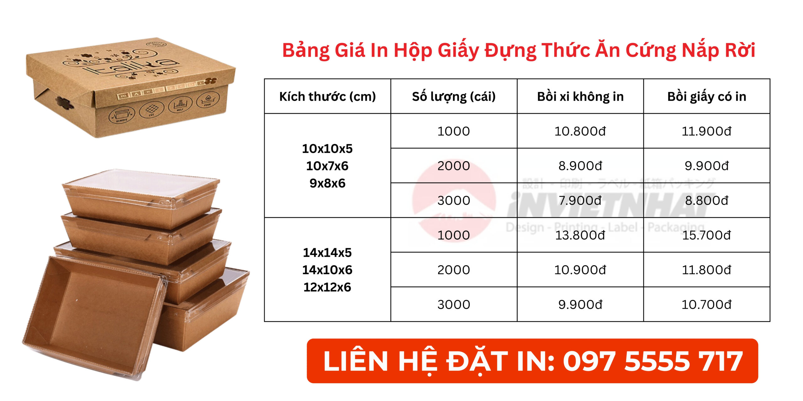 bang gia in hop giay dung thuc an cung nap roi