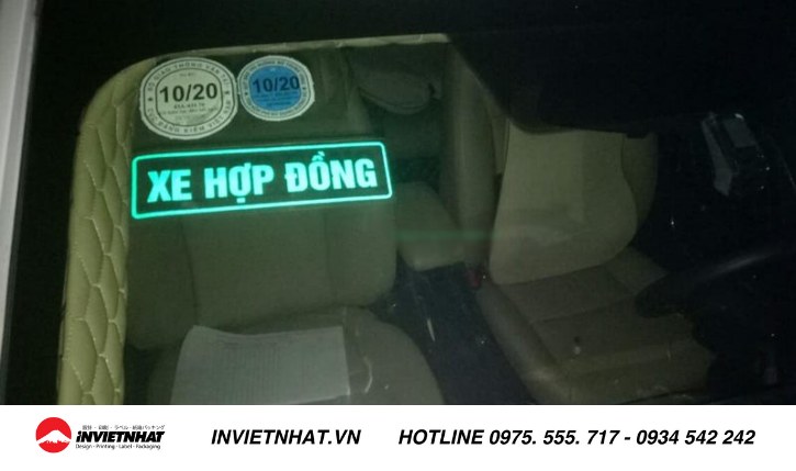 Decal chu phan quang dan xe hop dong