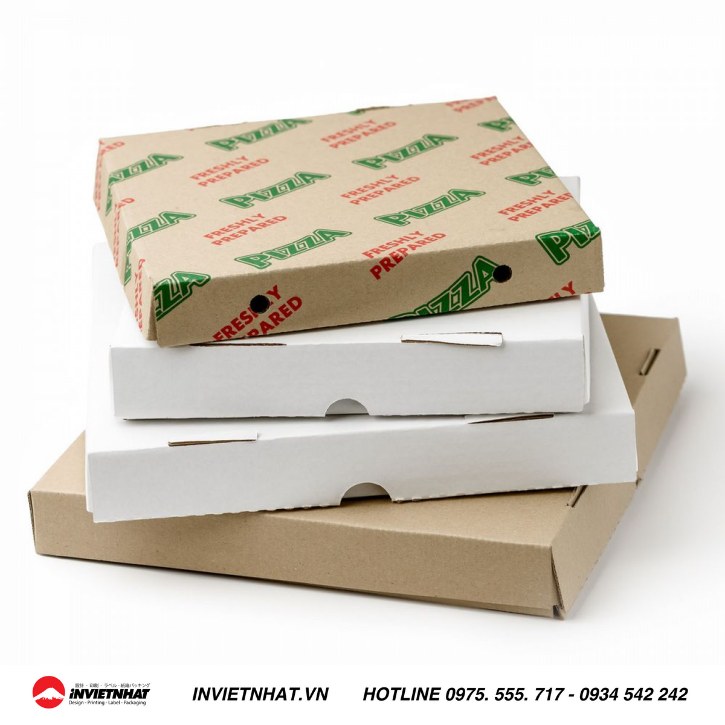 Hộp bìa cứng kraft paper đựng pizza