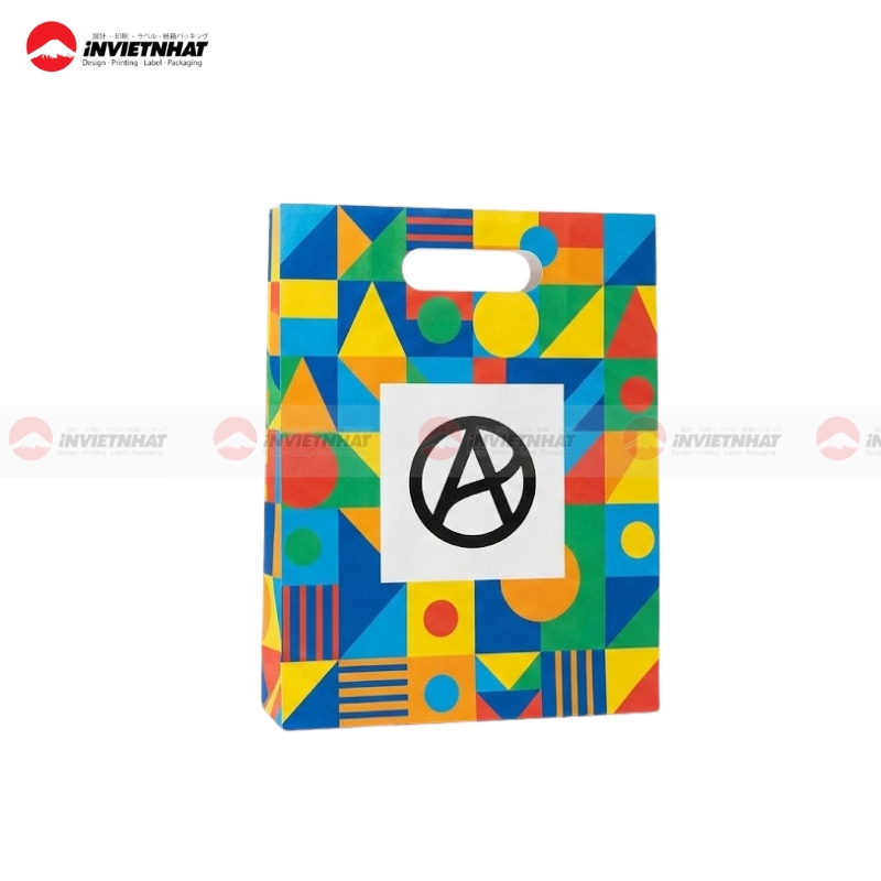 tui giay in logo hoa tiet