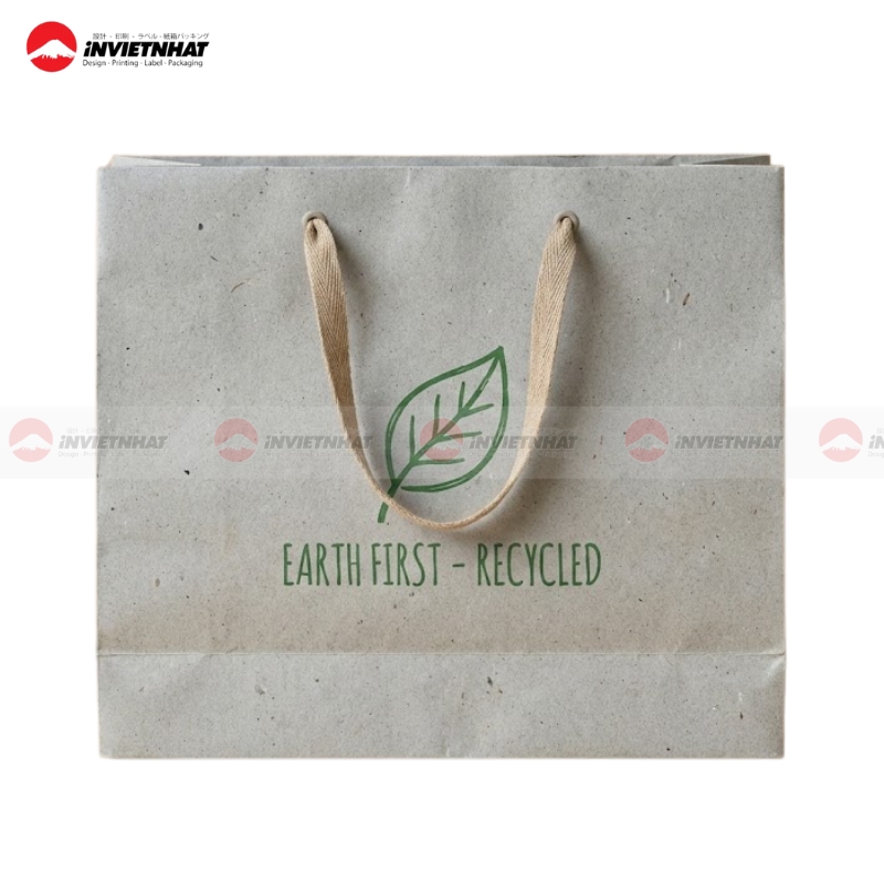 tui giay kraft trang in logo