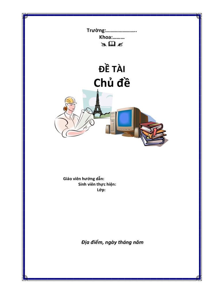 mẫu bìa word chủ đề