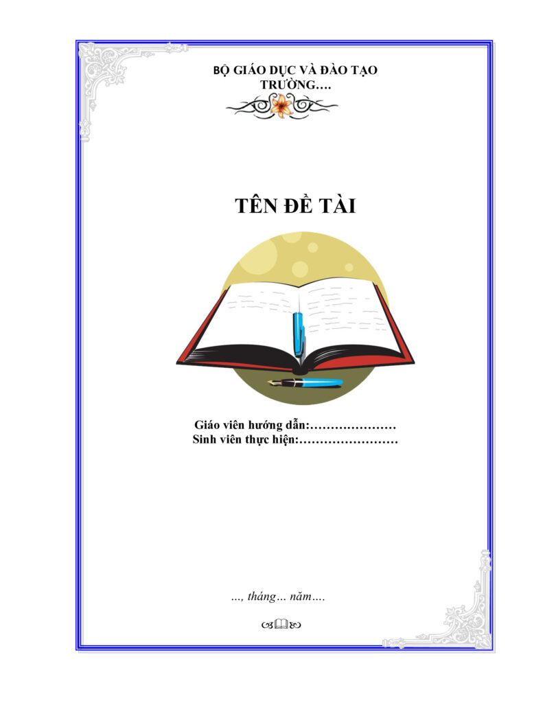 mẫu bìa word đề tài