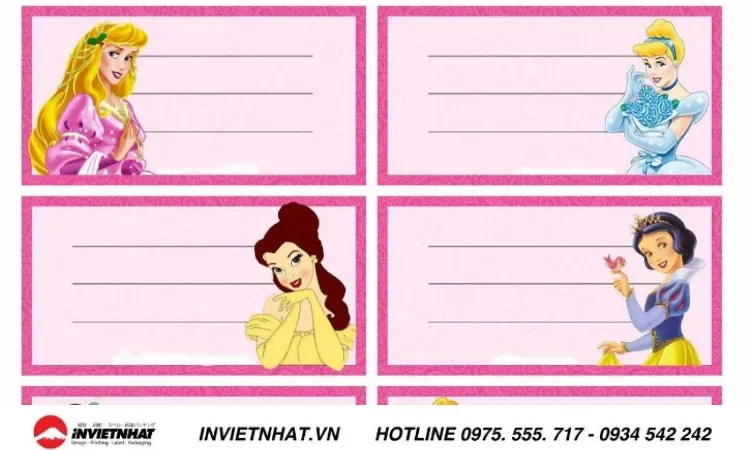 Mẫu nhãn công chúa được biết đến là một trong những mẫu nhãn hồ sơ đẹp nhất