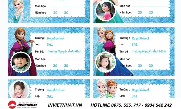 Mẫu nhãn nữ hoàng băng giá được lựa chọn là một trong những mẫu nhãn hồ sơ đẹp nhất