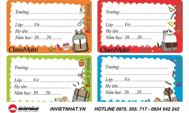 Mẫu nhãn cặp sách được biết đến là một trong những mẫu nhãn hồ sơ đẹp nhất