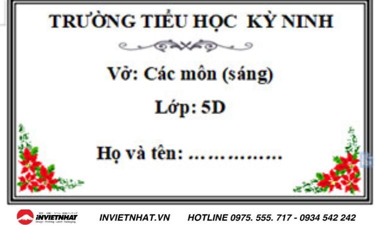 Mẫu nhãn hoa đỏ được biết đến là một trong những mẫu nhãn hồ sơ đẹp nhất