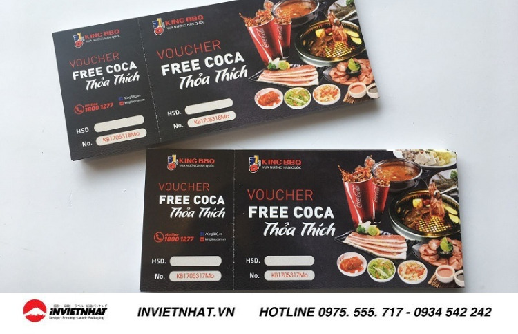 mẫu voucher nhà hàng buffet đồ nướng