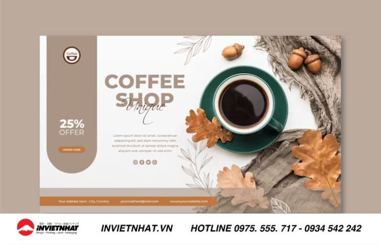 Một số mẫu banner quảng cáo cà phê phổ biến hiện tại 7