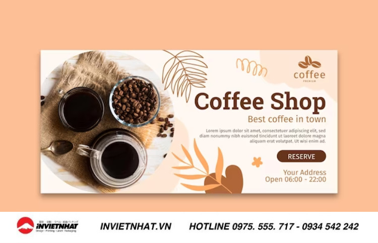 Một số mẫu banner quảng cáo cà phê phổ biến hiện tại 8