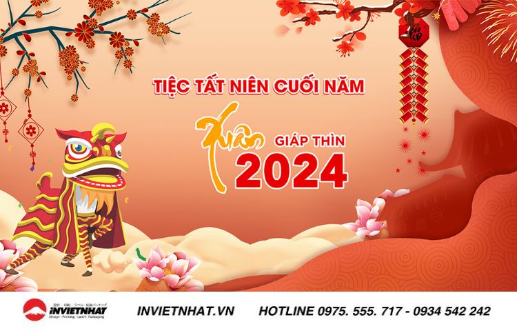 mẫu backdrop tiệc tất niên xuân về