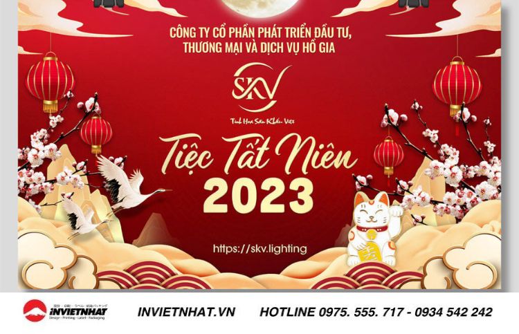 mẫu banner tiệc cuối năm 2023