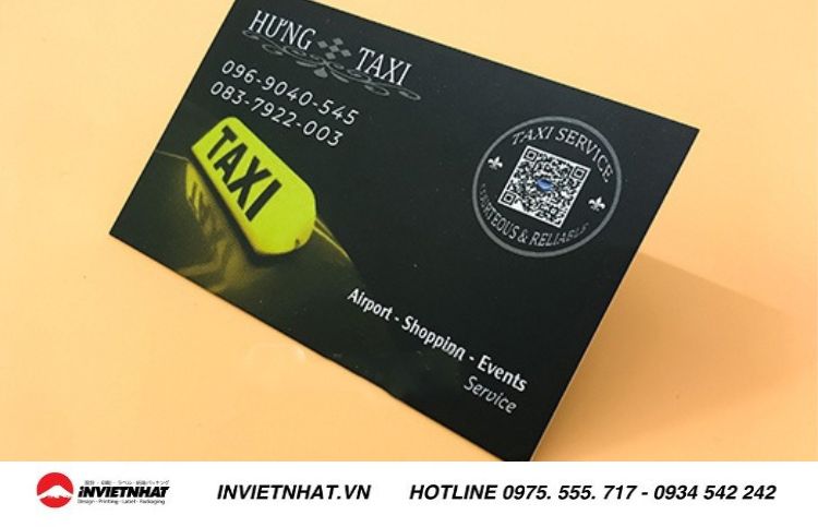 Mẫu card visit taxi sang trọng