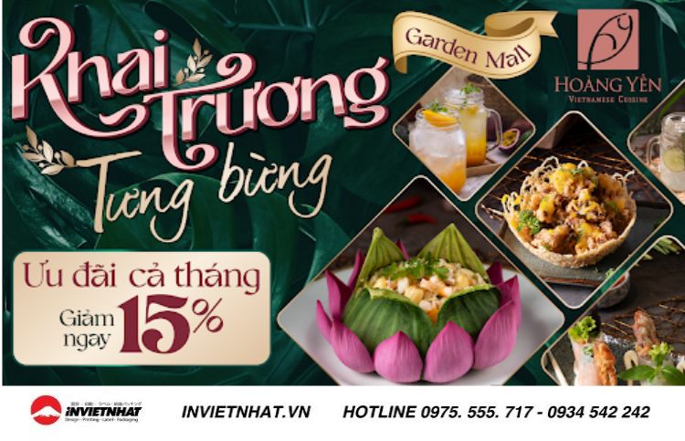 Mẫu tờ rơi khai trương nhà hàng