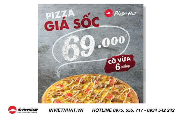 Mẫu tờ rơi giảm giá pizza