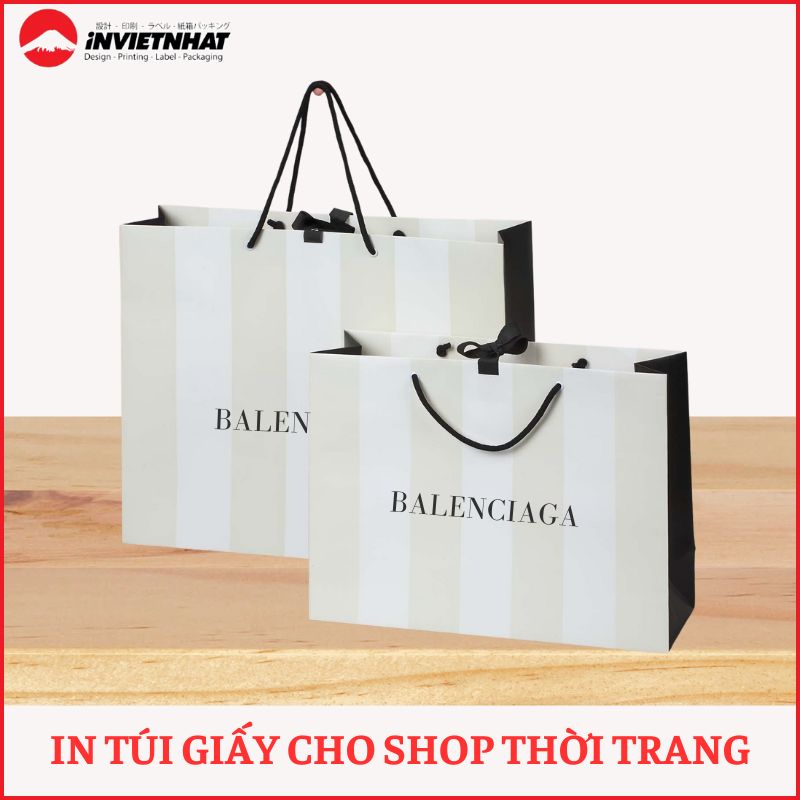 in túi giấy cho shop thời trang