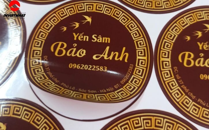 Tem decal nhựa lót trắng