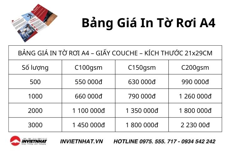 Bang gia in to roi A4 gia re