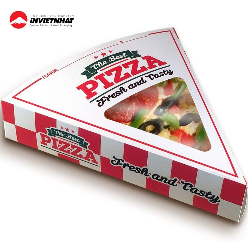 Mẫu hộp giấy pizza tam giác đẹp