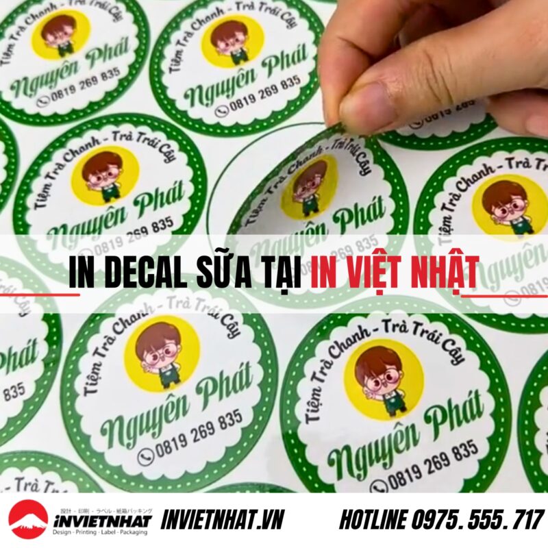 In decal sữa tại In Việt Nhật