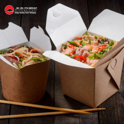 In hộp giấy đựng thức ăn bìa giấy giá rẻ