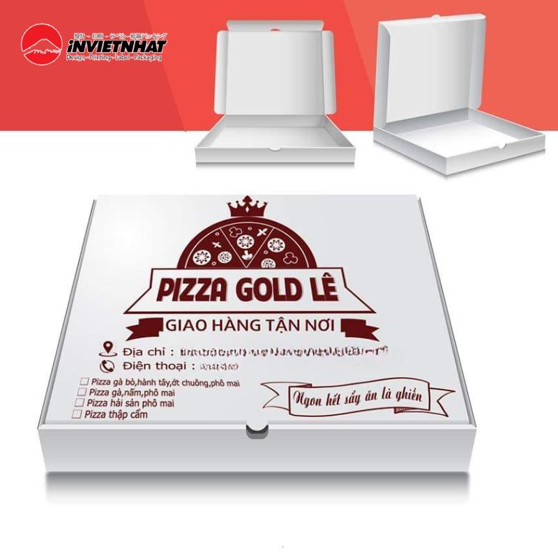 In logo trên hộp pizza