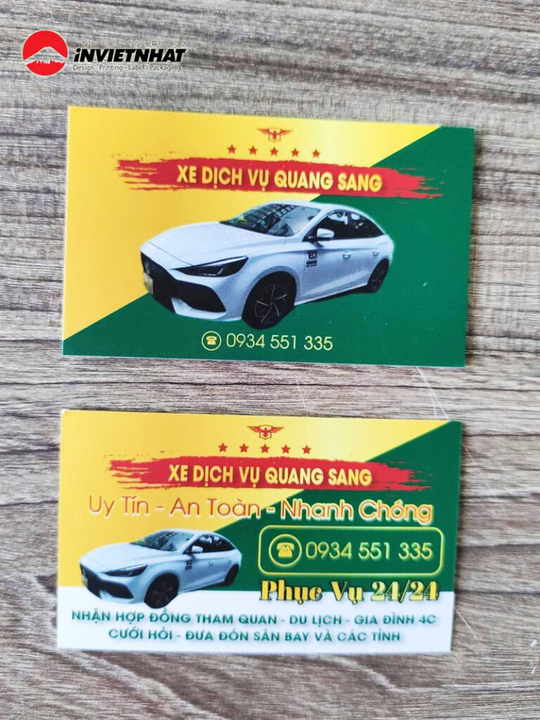 mau card visit xe taxi dich vu