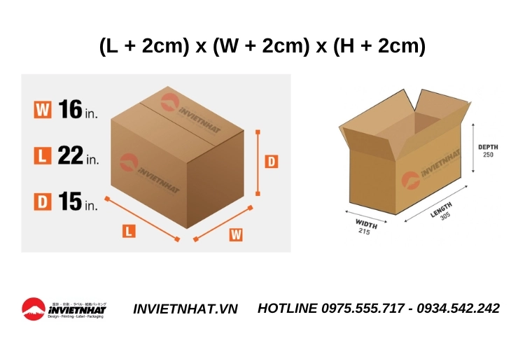 Cách đo kích thước hộp giấy