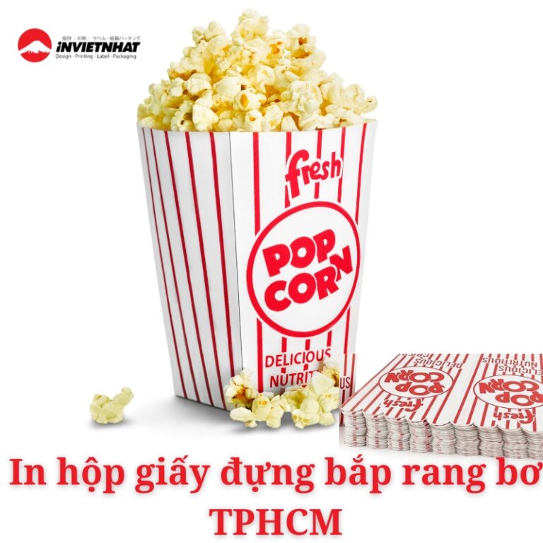 In túi giấy đựng bắp rang bơ, hộp đựng bắp rang ĐẸP TPHCM