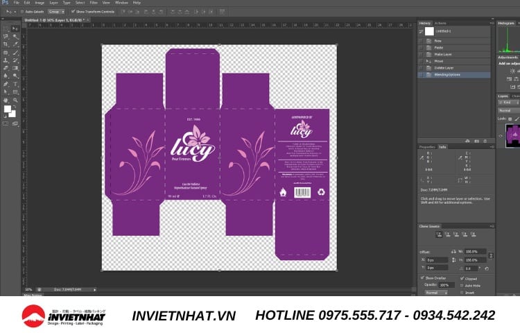 Thiết kế hộp giấy trên Photoshop