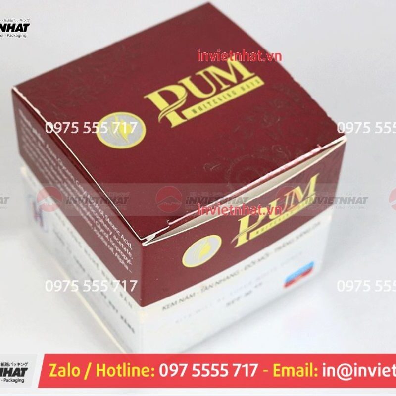 In hộp giấy nắp gài 3 Hộp hình vuông