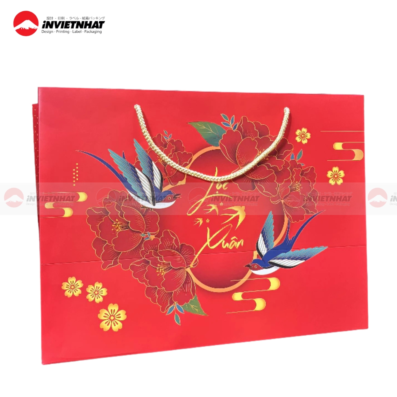 Tui giay dung hop qua Tet in logo