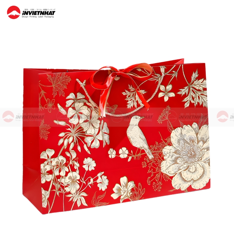 Tui giay kraft dung qua Tet