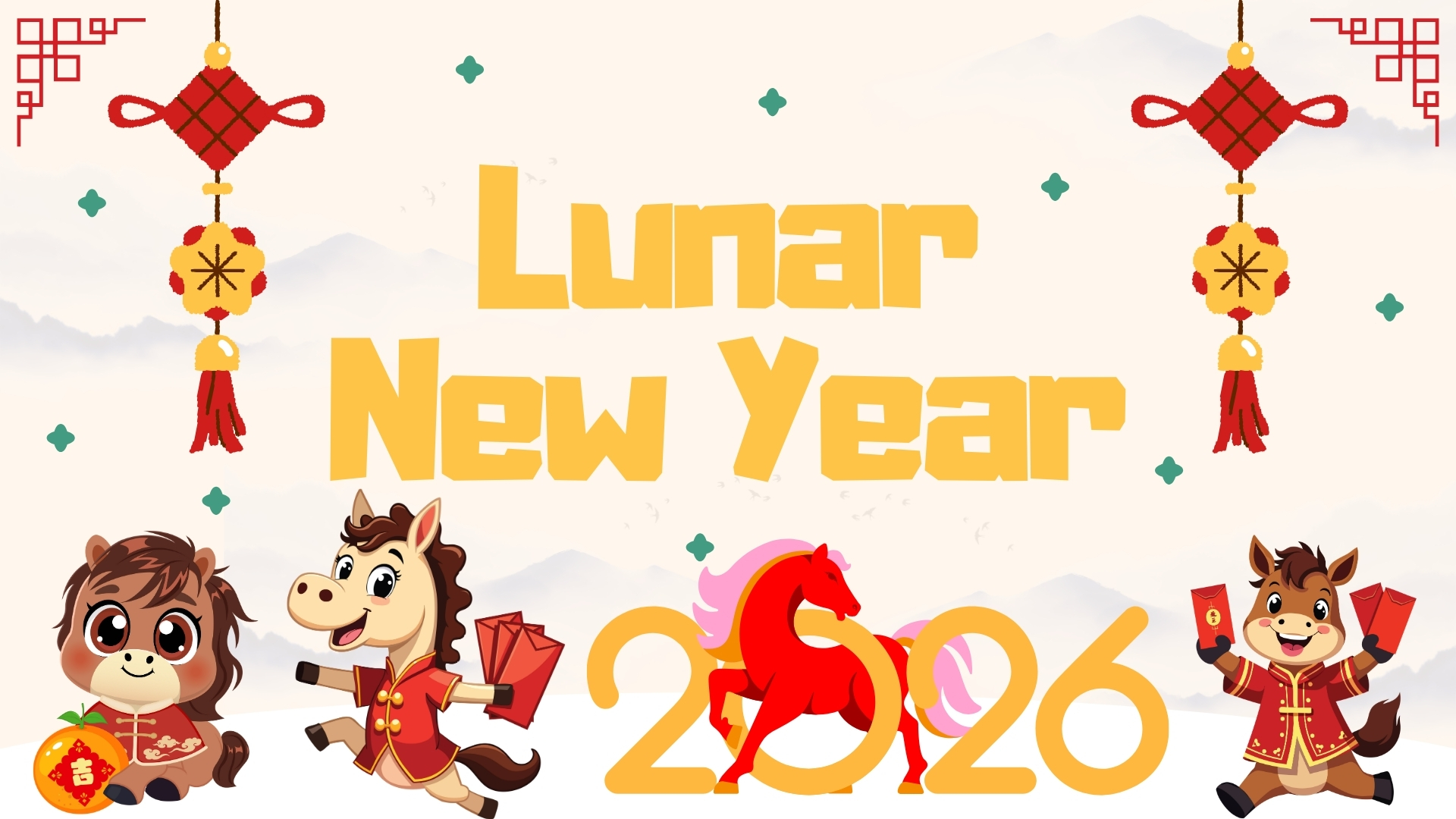 background tet 2026 con ngua