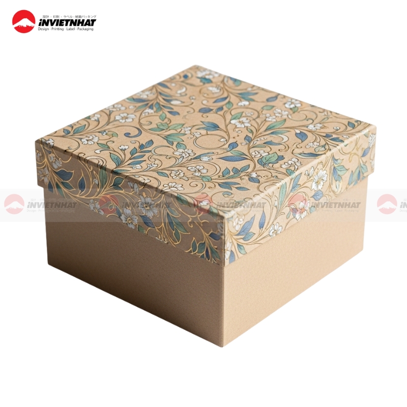 21+ Mẫu hộp giấy vuông thiết kế đa dạng, ĐỘC ĐÁO, đẹp mắt 26 hop giay vuong hoa tiet