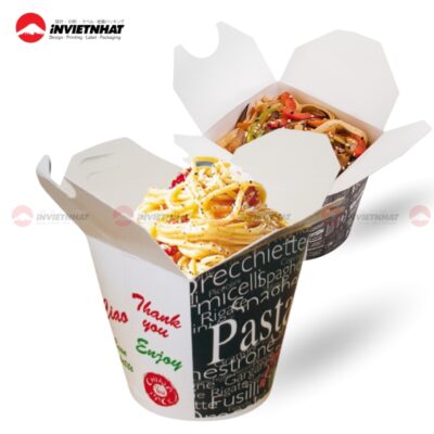 Hộp giấy đựng thức ăn nhanh cầm tay tiện lợi