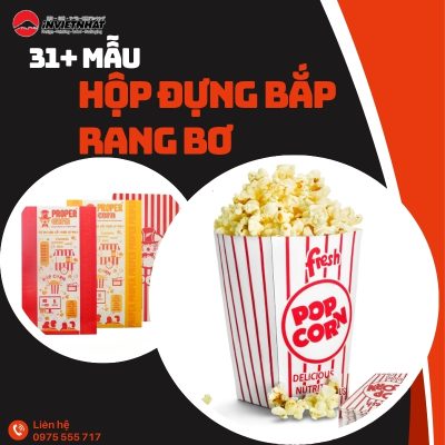 hộp đựng bắp rang bơ