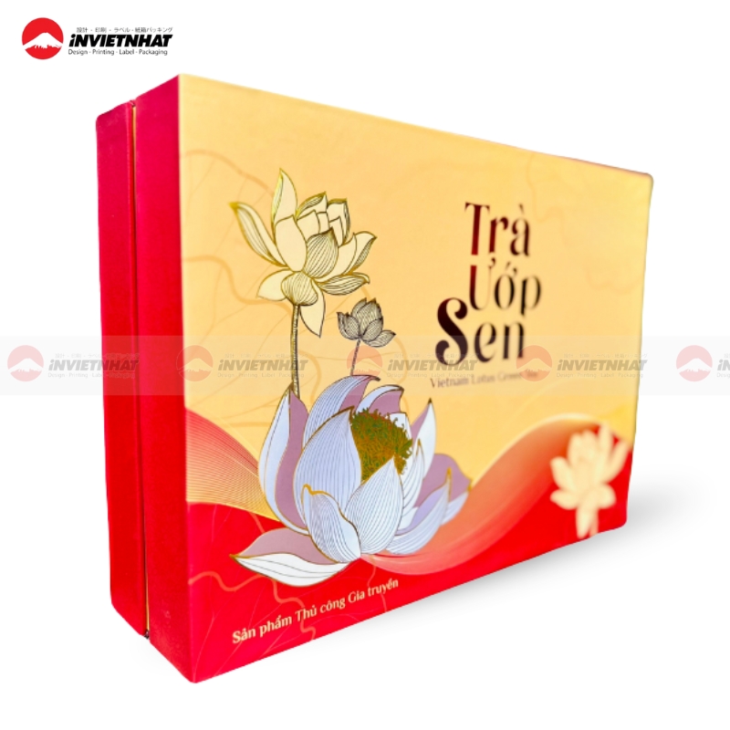 hop giay am duong dung tra hoa sen