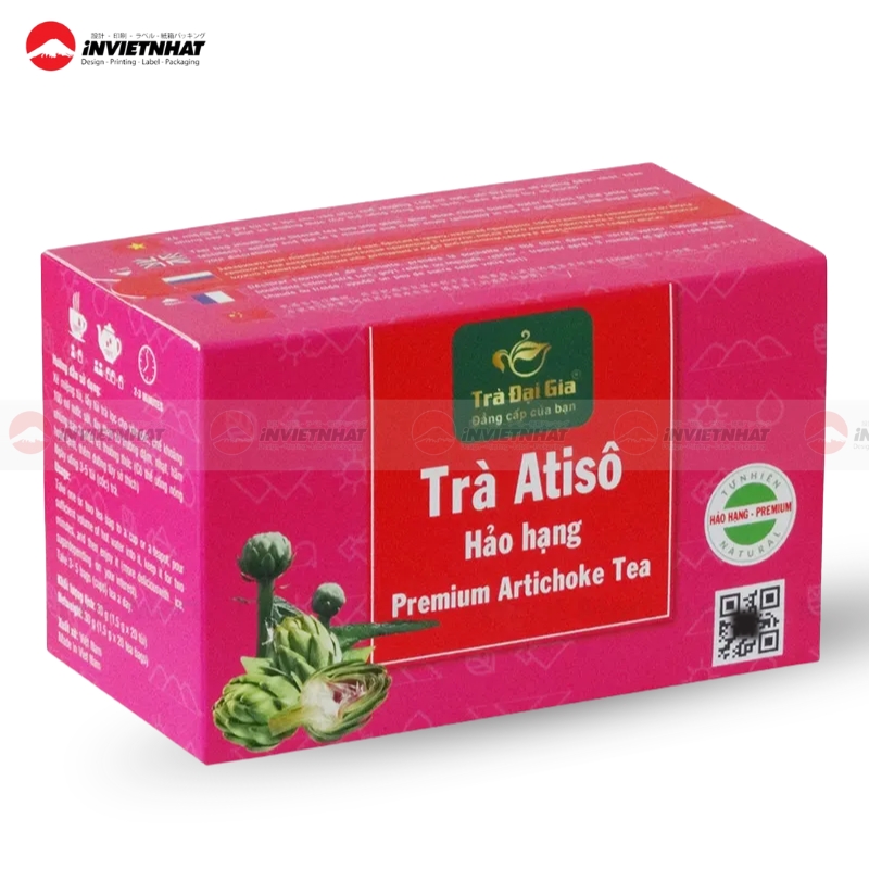 hop giay dung tra atiso co in ma QR