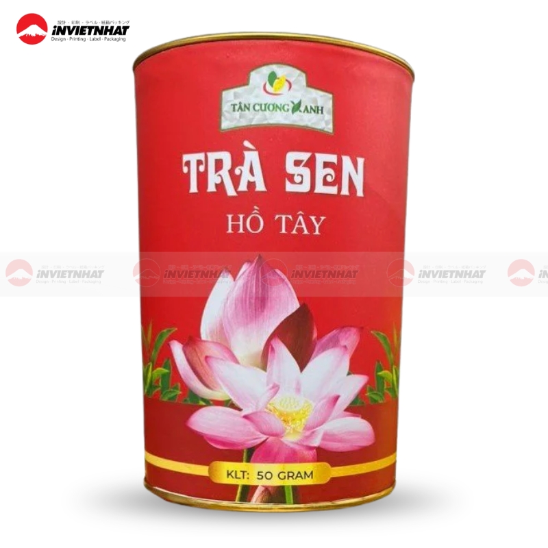 hop giay tron dung tra hoa sen