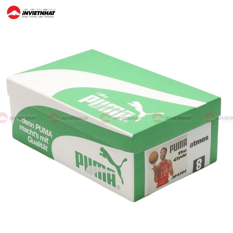 mẫu hộp đựng giày puma xanh