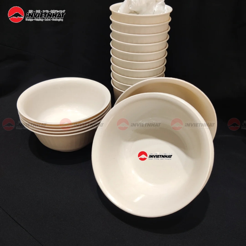 Nhựa melamine chất liệu dùng để in logo lên chén bát đĩa