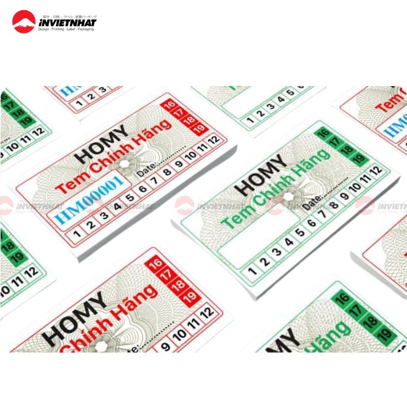 In tem bảo hành 32 tem bảo hành 1
