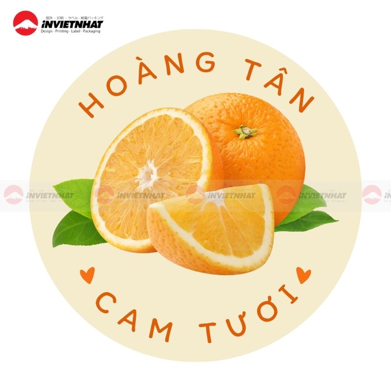 Mẫu tem dán lên trái cây